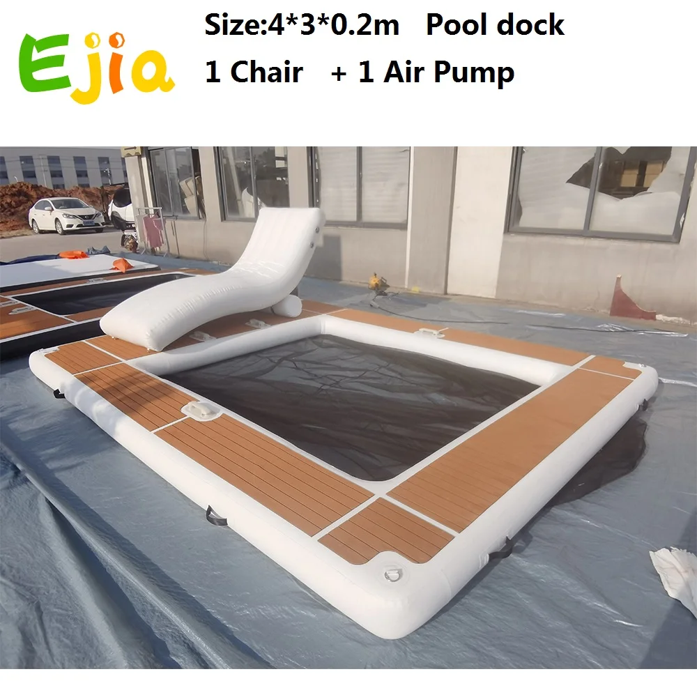 

4m-13ft Yacht Boat Inflatable Floating Ocean Sea Swimming Ocean Pool With Netting Chairs Sea Pool For Yacht