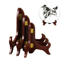 5//7 Inch Wooden Easel Display Stand Foldable Plate Holder for Wedding Table Photo Frame Storage Shelf Home Decoration
