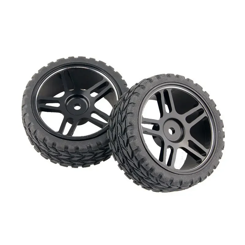 

RC 122 Black Aluminum Wheel Rubber Tires Fit for HSP HPI 1:10 On-Road Car