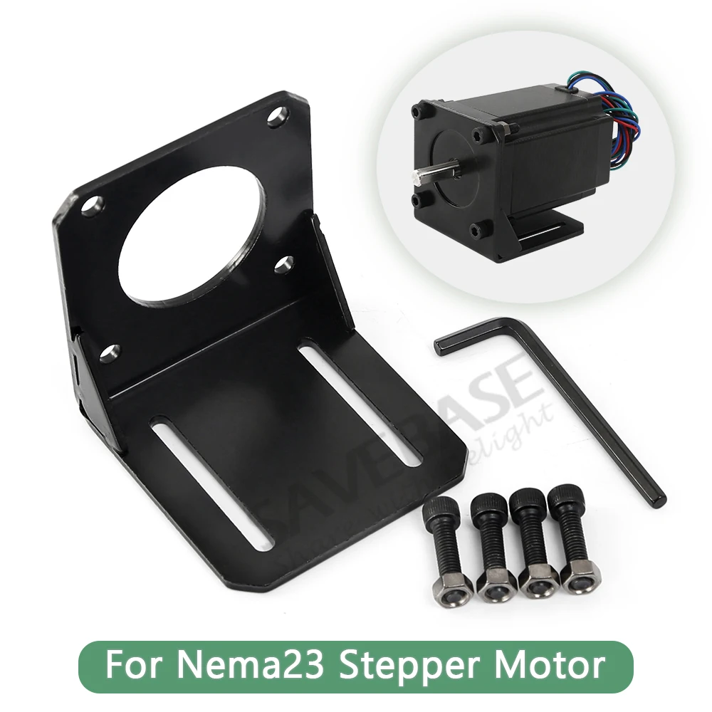 3pcs L Type Stepper Motor Mounting Bracket Holder With M5 Screws for CNC Nema23 Standard Gear/Servo Stepper Motor