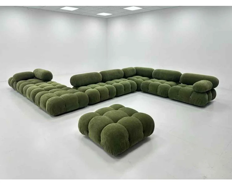 

Stylish Design Multiple Seating Options Modern Living Spaces Luxury Comfortable Tufted Bouclé Fabric Modular Sofa