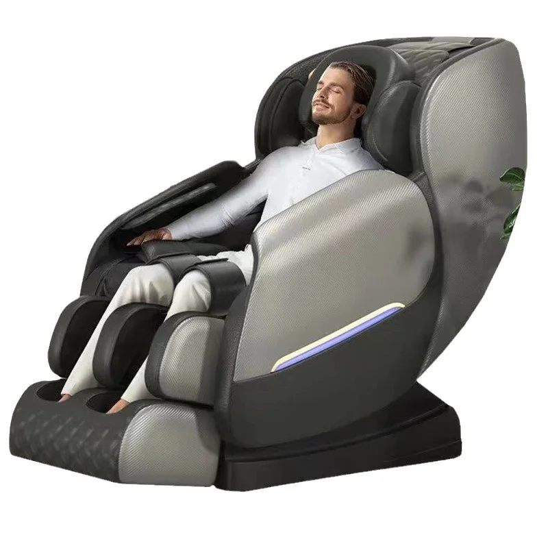 Luxury Full Body Zero Gravity Massage Chair PU Leather Adjustable Foot Spa Head Massager Seat for Neck Waist Leg Modern Leisure