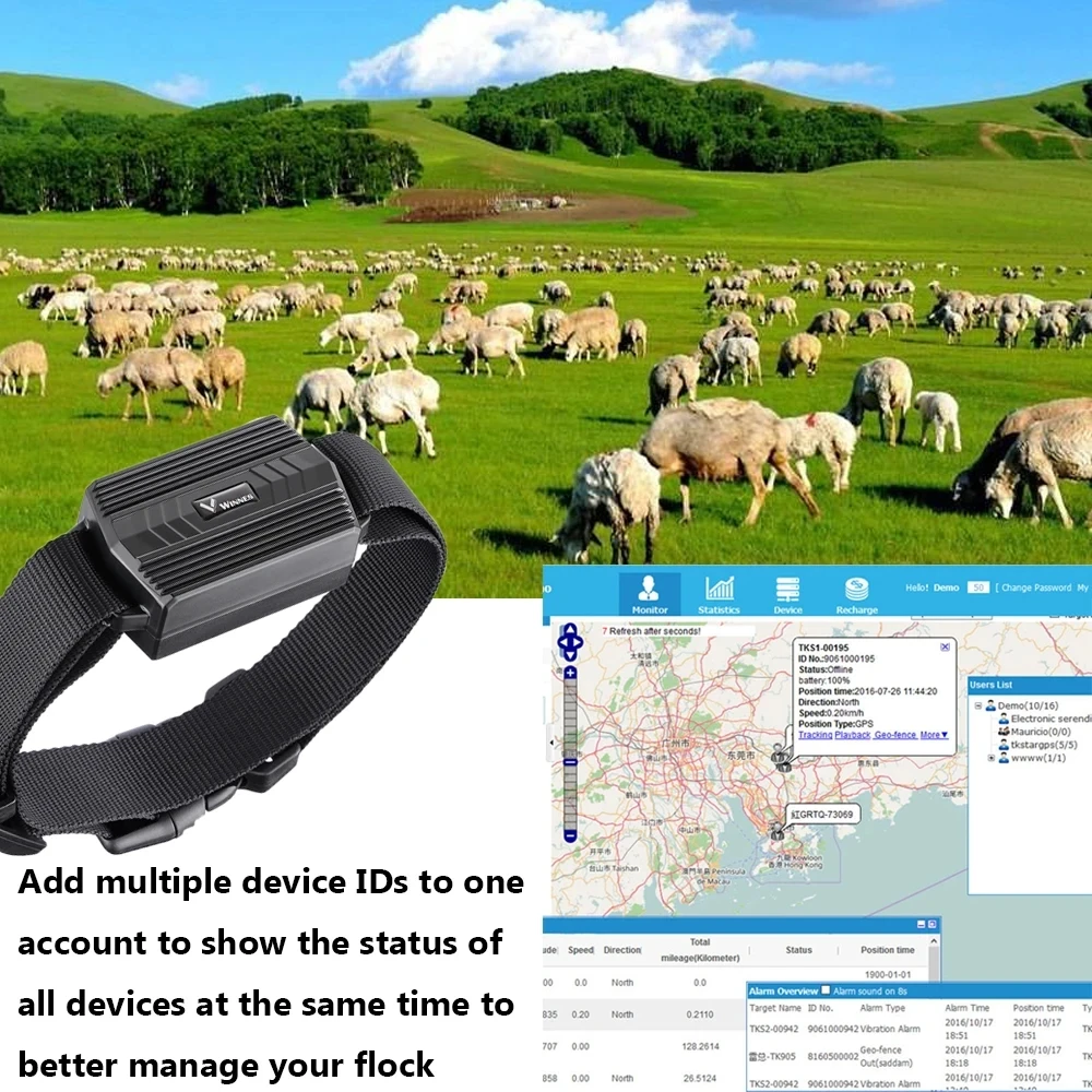 TKSTAR TK935 Animal GPS Tracker Collar 2G GSM for Cow Sheep Horse Car GPRS Locator Strong Magnet Free Web APP Platform Realtime