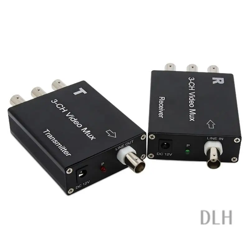 

VO-3-Way Video Multiplexer, Analog Surveillance Signal One-To-Three Overlay, Multi-Channel Camera One-Line Communication Durable