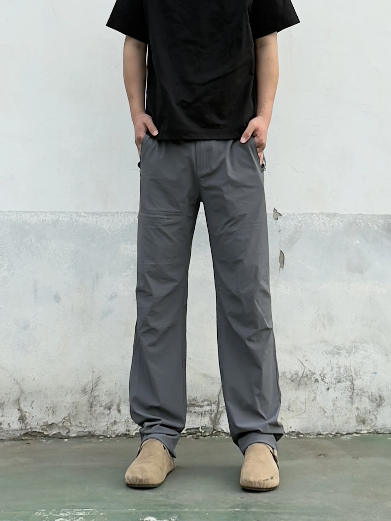 Men's Casual Pants Retro Summer Outdoor Quick-Drying Waterproof Mechanical Style Stretch Breathable Straight Casual Trousers