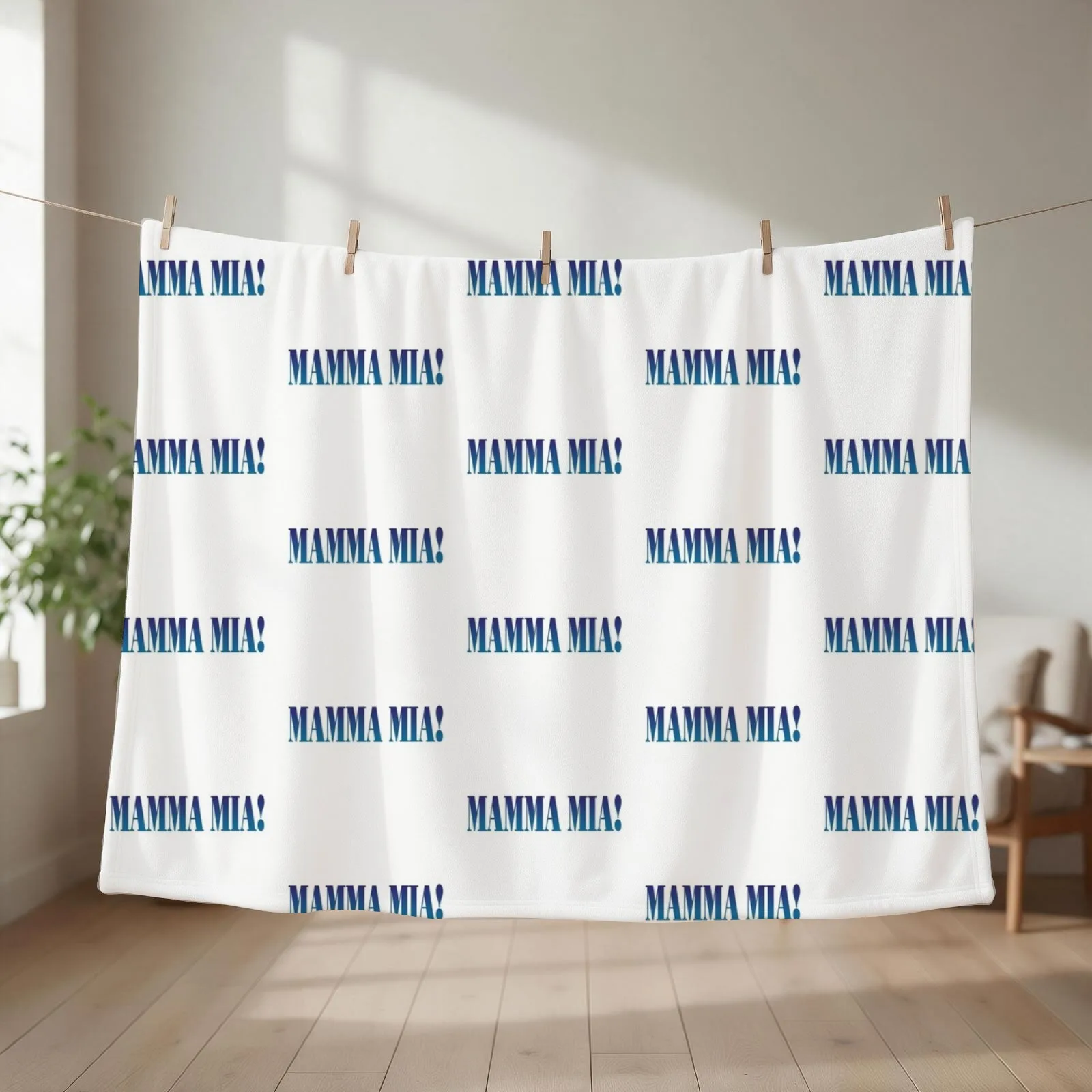 Mamma Mia Logo Throw Blanket couch cozy soft plush fuzzy picnic outdoor blanket