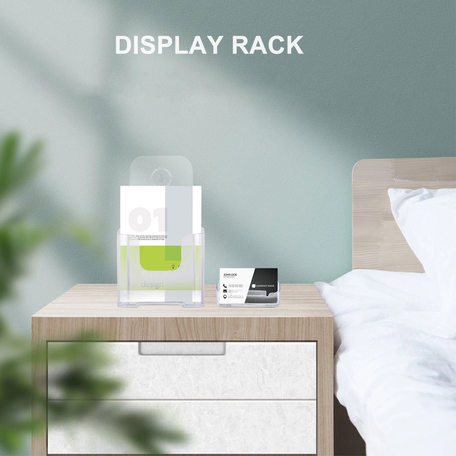 

Acrylic Display Single Layer File Holder Desk Organizer Name Boxes Acrylic Book Display Stand Storage Box Name Card Stand