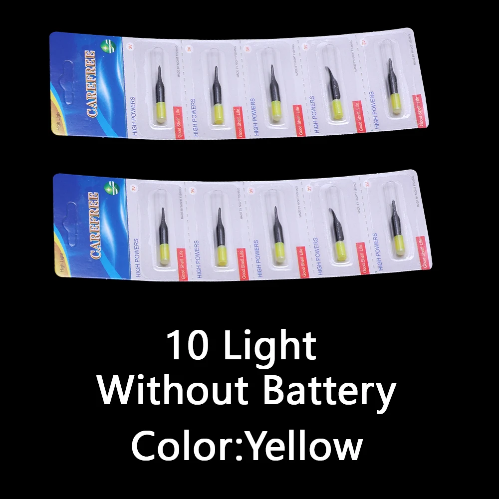 10 Stück LED-Elektronische Angelstopper ohne Batterie, Superhelle Nachtangel-Leuchtköpfe, Universelles Schwimmzubehör – Detail 9