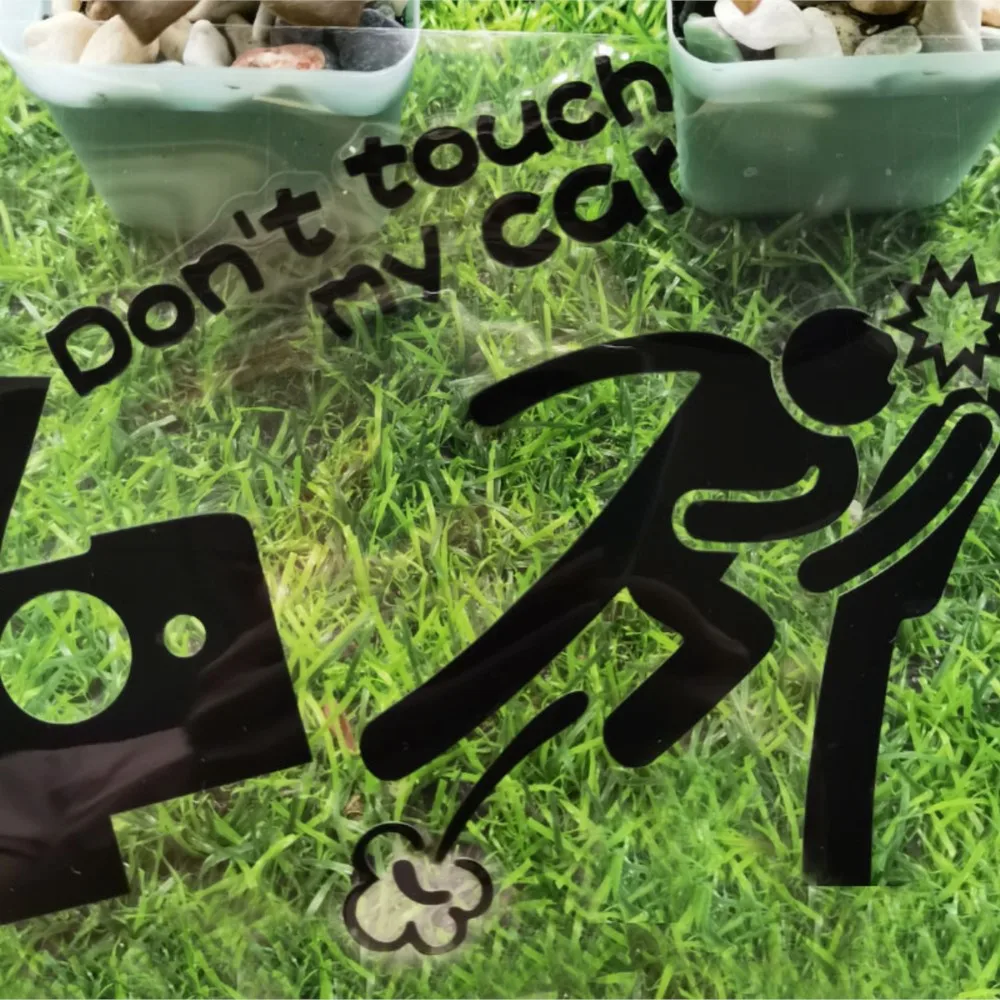 자동차 스티커 내 차에 터치하지 마세요, 창의적이고 재미있는 맞춤형 자동차 장식 스티커, ... - 5