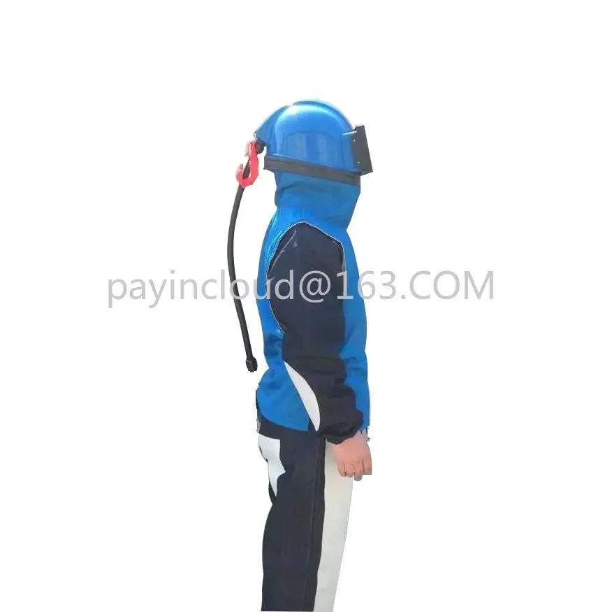 JL ABS Sand Blast Helmet, Sandblasting  Hood With Air Breathing HoseOxygen supply sandblasting helmet, temperature control sandb