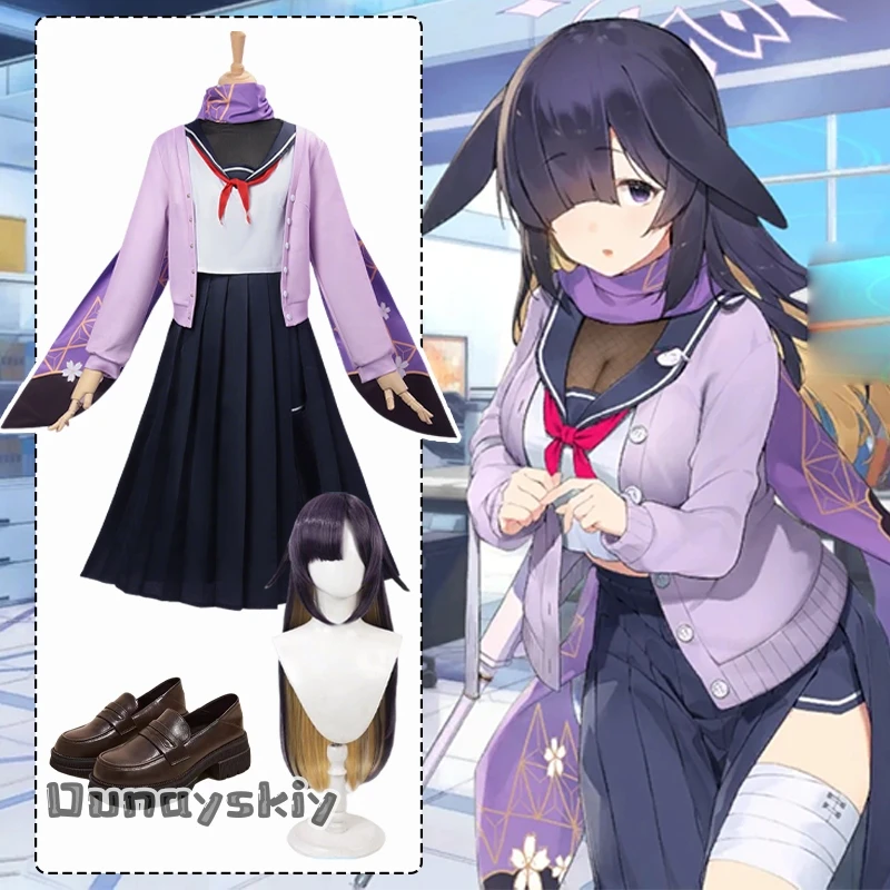 

Ono Tsukuyo Cosplay Costume {Amanda Cos}Game Blue Archive Japanese JK Skirt Cape Full Set Accessory Halloween Disguise for Woman