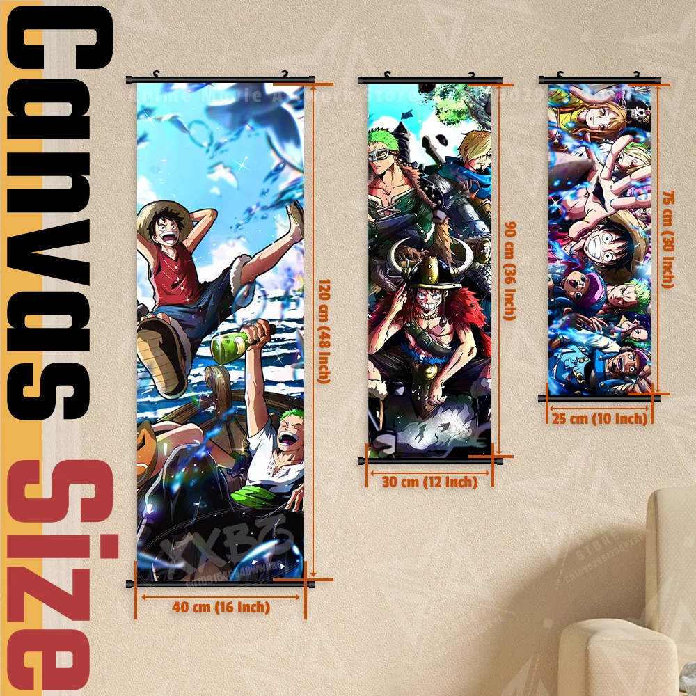 انمي ياباني قطعة واحدة جدار عمل فني مخطوطات صور القرد د. لوفي قماش معلق اللوحة ديكور المنزل طباعة HD الملصقات #5