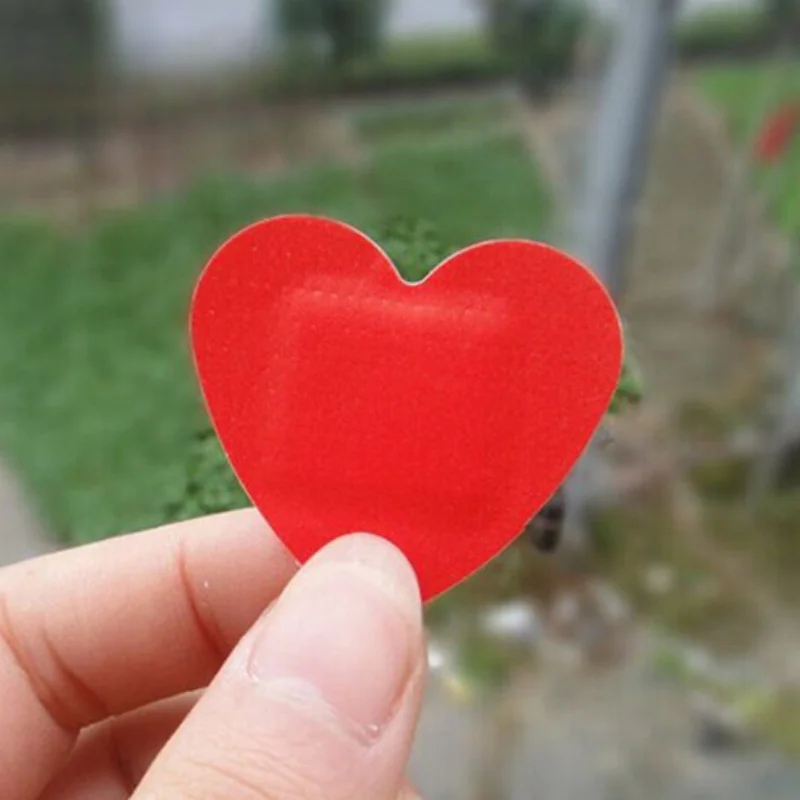 10pcs Red Heart Band Aid Skin Patch for Love Bite Bandages Wound Covering Breathable Medical Bandages for Girls