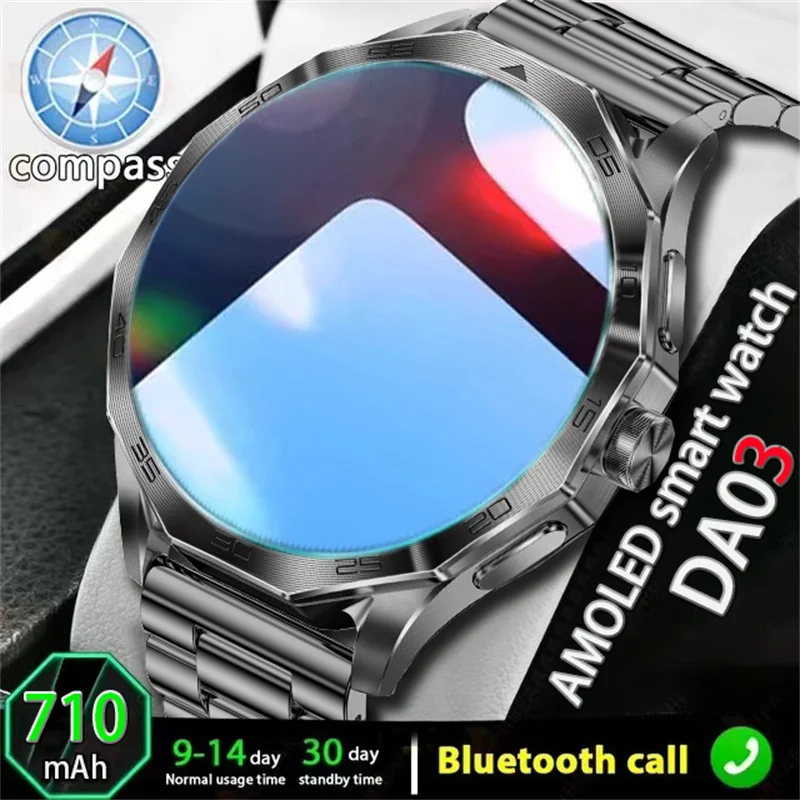 2024 New Smart Watch Men 1.85-inch Ultra Screen 710 mAh Battery Heart Rate Sport Tracker Waterproof Bluetooth Call Smartwatch