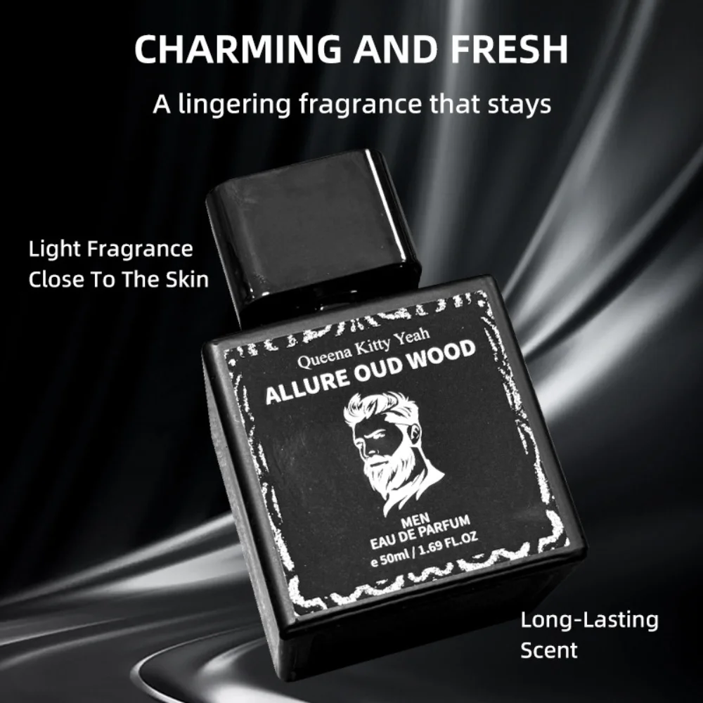 Męskie perfumy z feromonami, drewniane, długotrwałe zapachy, spray do ciała, uroczy męski Eau De Parfum na randki, perfumy dla dżentelmenów.