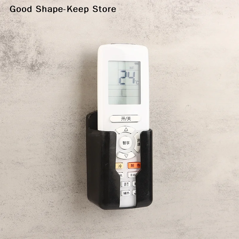 dailyWall Mounted Remote Control Holder Organizer Air Conditioner Storage Box Durable Non Perforated Wall Stand Holder