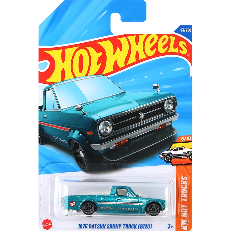 Оригинальный грузовик Hot Wheels 1975 Datsun Sunny (B120) # 93 HW Hot Trucks 1/64 Литая под давлением модель автомобиля игрушечный C4982 2025 D