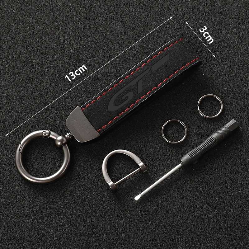 Fashion Suede Keychain 4s Shop Exquisite Gift Keyring Buckle For Peugeot gt gti gtline 508 5008 3008 208 2008 308 107 406 407