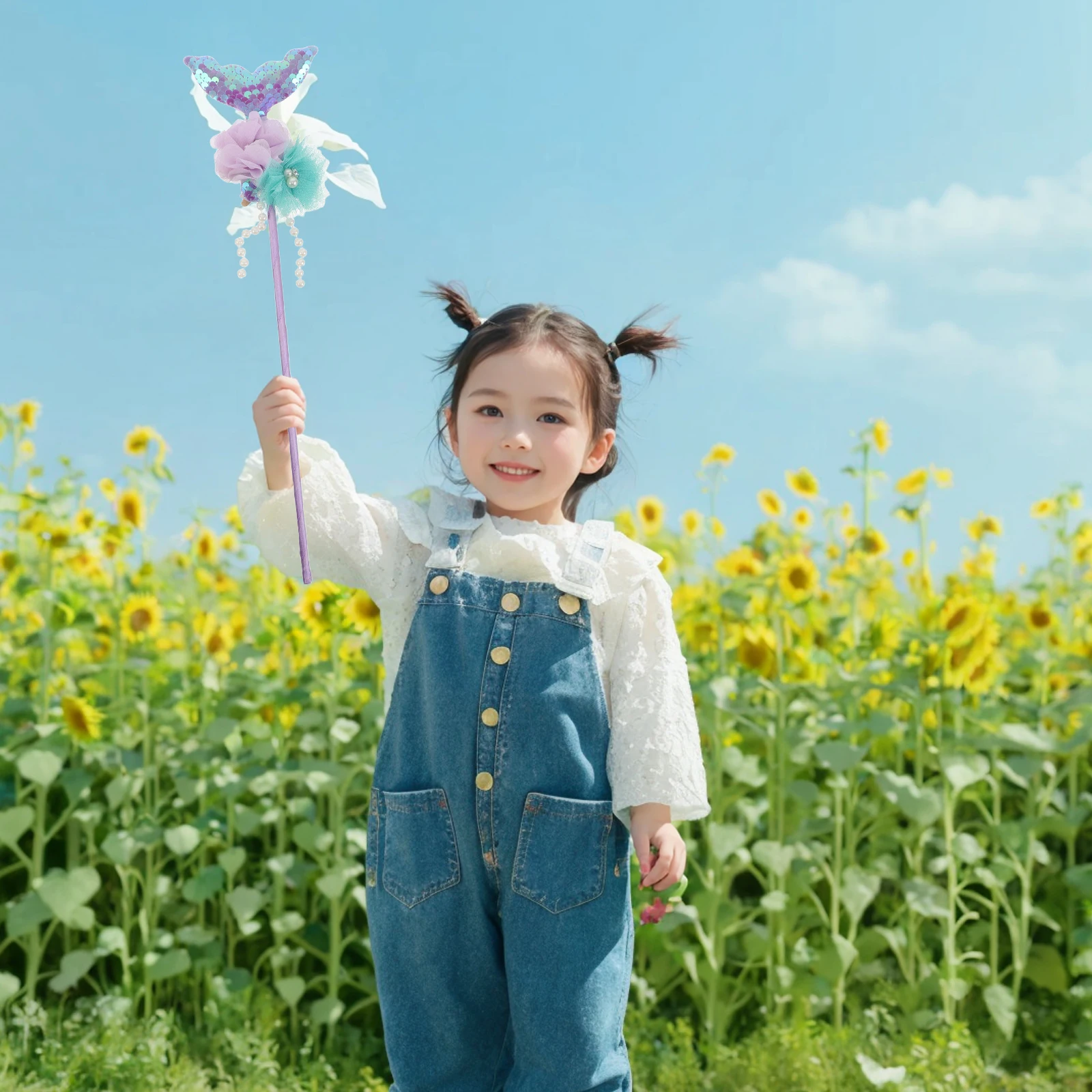 

W Mermaid Costume Accessories Girls Shell Flower Party Favors Toy Props Kids Playtime Princess W Fun