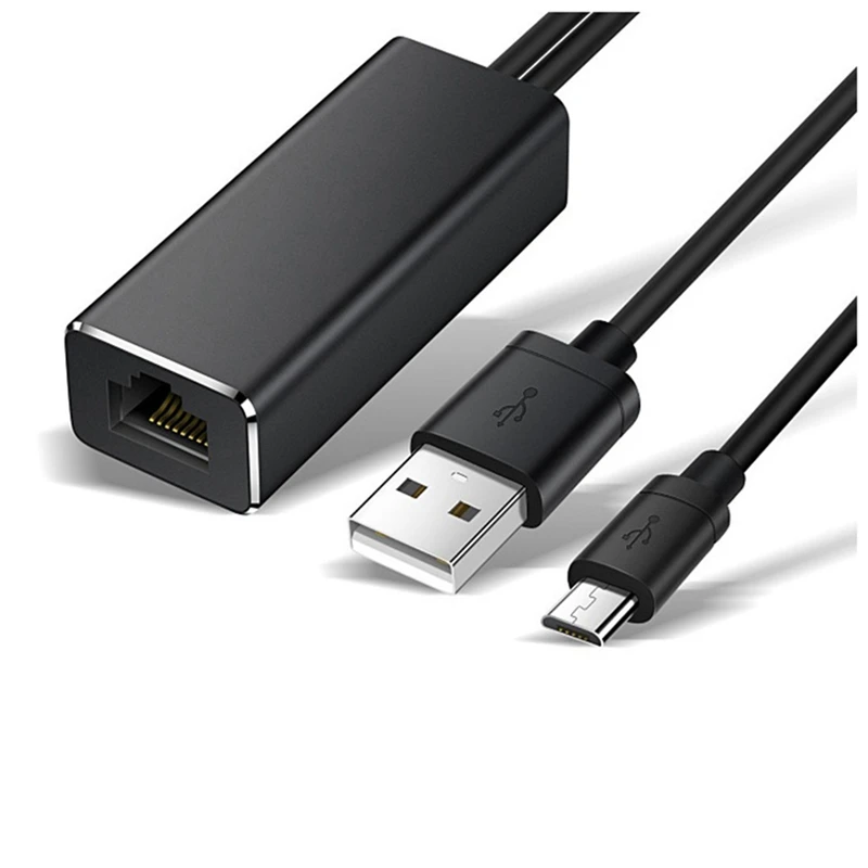 

Адаптер Micro-USB Ethernet 10/100 Мбит/с для ТВ-накопителя Fire, USB для сетевой карты RJ45 USB для Google Chromecast Gen 2 1 Ultra