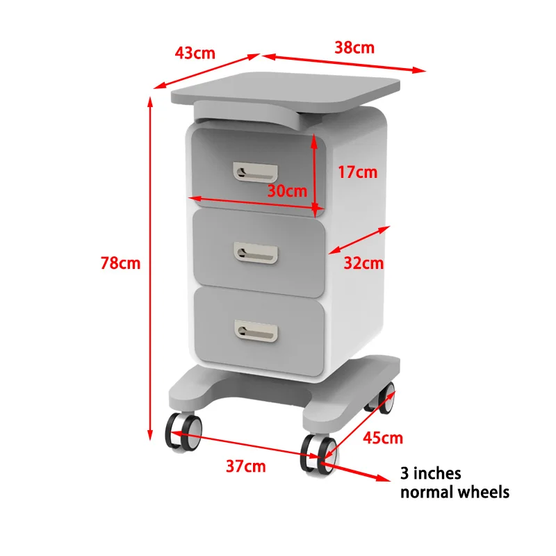 2026Modern Design Heavy-Duty 4-Wheel Metal Beauty Laser Machine Trolley 100kg Capacity Hotel Hospital SPA Salon Use