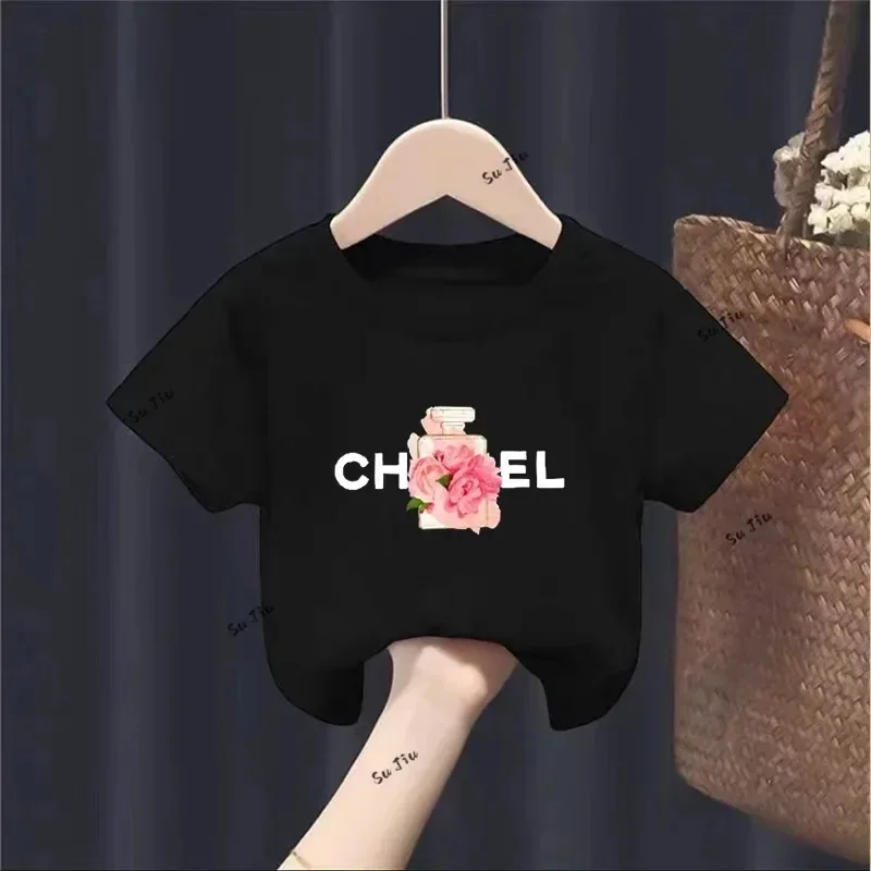 T-shirt en coton de marque de luxe pour enfants, T-shirt Kawaii, T-shirt Anime Cartoon, Vêtements pour adolescents de 3 à 14 ans, Économie pour enfants, Fille, Garçon, Y-Unisex