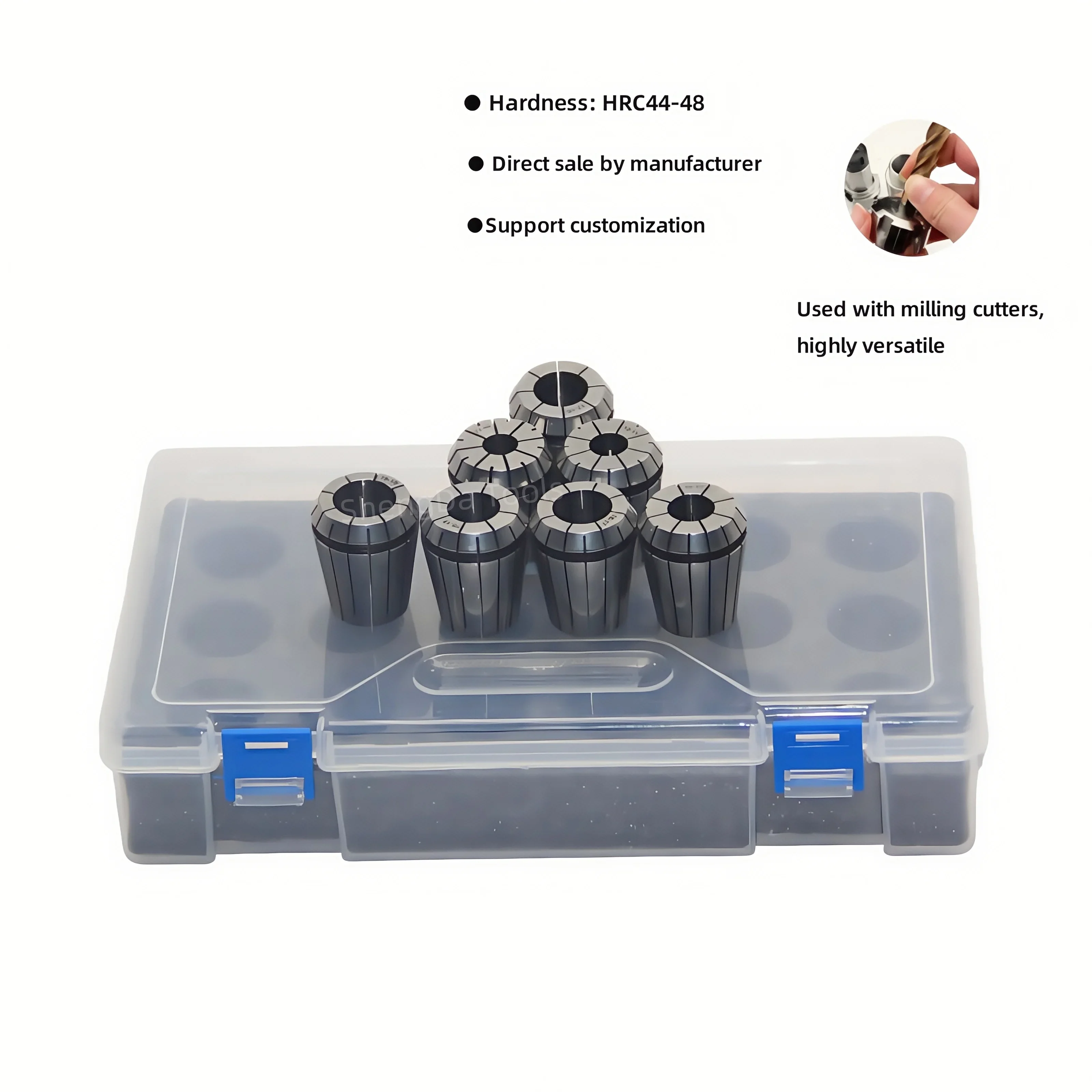 

2026 Shengda ER32 Anti-Rust Collet Set in Plastic Box for Milling Machine with Motorized Spindle