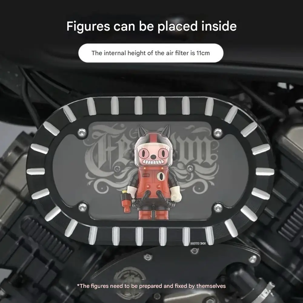 QJMOTOR SRV 600 غطاء فلتر الهواء المزخرف الشفاف البيضاوي الموسع QJ srv 600 فلتر الهواء للجانب الأيسر والأيمن