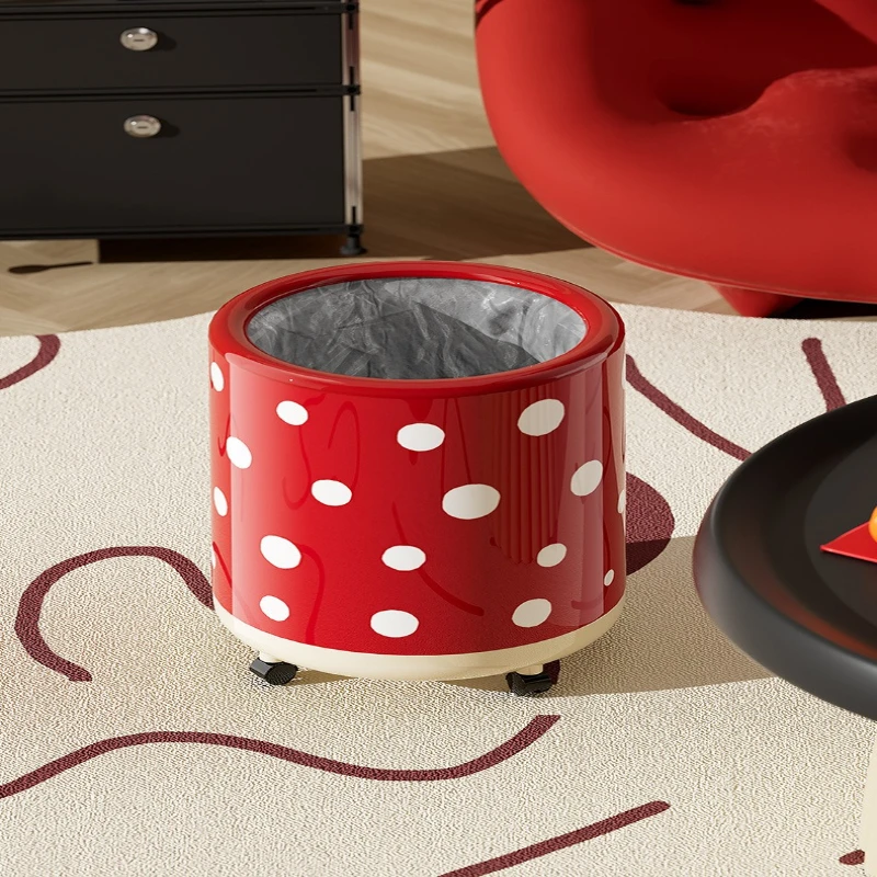 

High-end Household Waste Bins Large Capacity It Can Be Used in The Living Room Waste Bins Movable Double-layer Home Basurero JTW