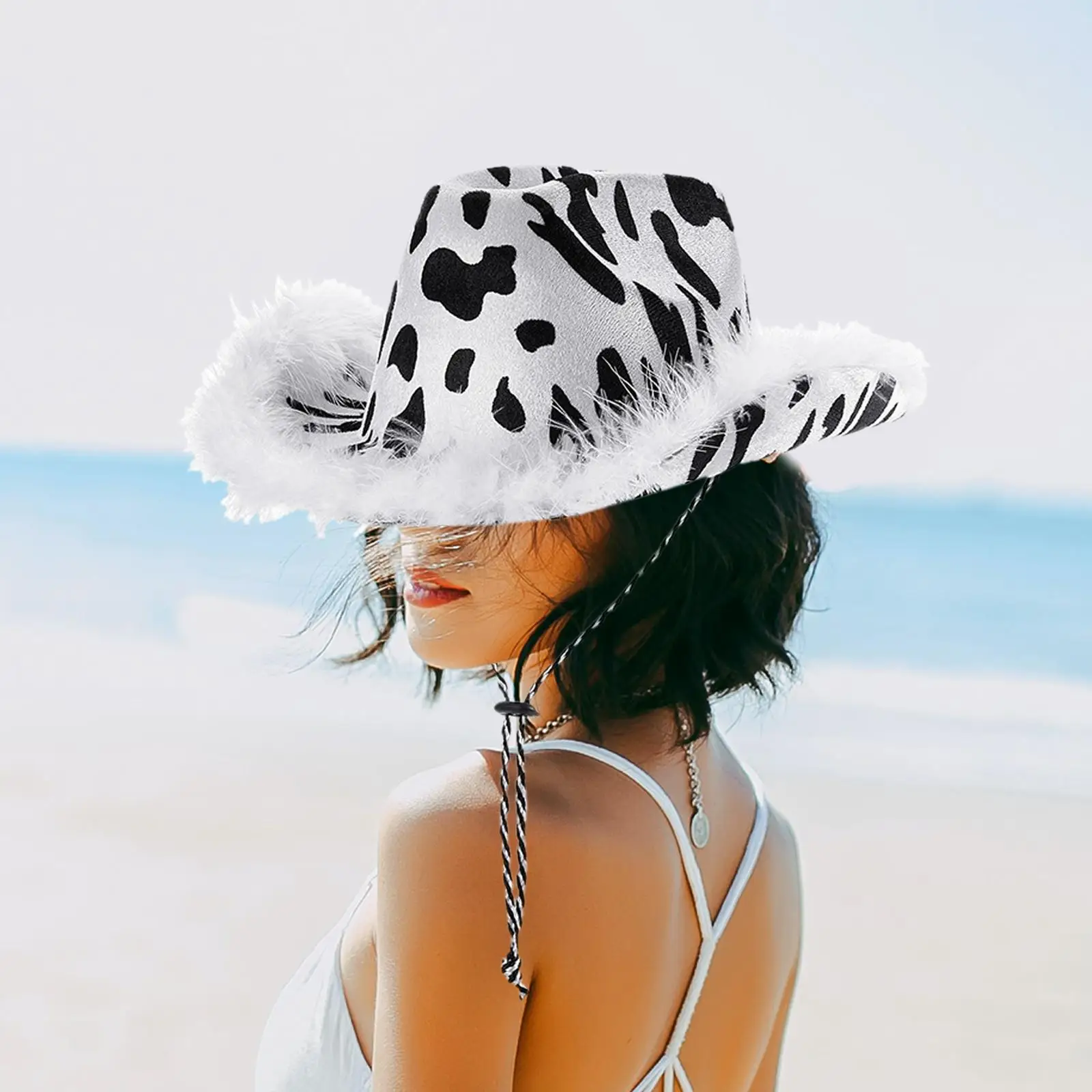 قبعة رعاة البقر قبعة رعاة البقر قبعة راعية البقر للنساء قبعات البقرة ذات الحافة الواسعة قبعات الشمس لـ