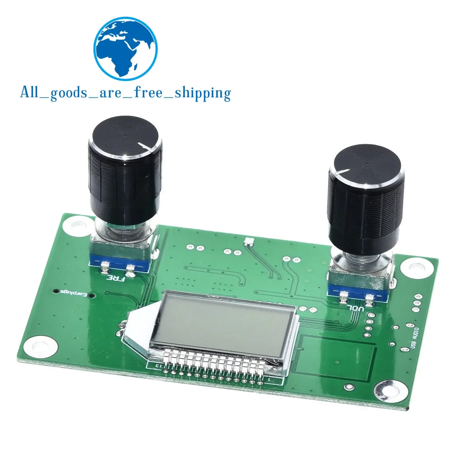 FM Radio Receiver Module Frequency Modulation Stereo Receiving PCB Circuit Board With Silencing LCD Display 3-5V LCD Module