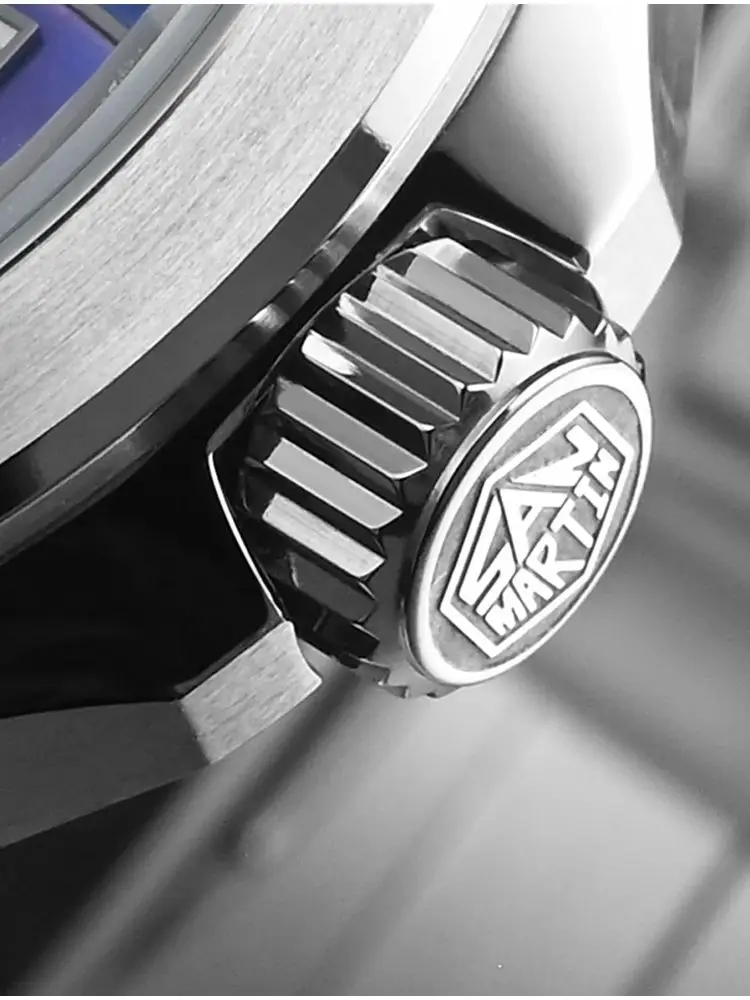 นาฬิกาข้อมือผู้ชาย San Martin รุ่นใหม่ ขนาด 39 มม. หน้าปัดไล่เฉดสี MOP พร้อมกลไกอัตโนมัติ Miyota 9015 กันน้ำลึก 100 เมตร รุ่น SN0150