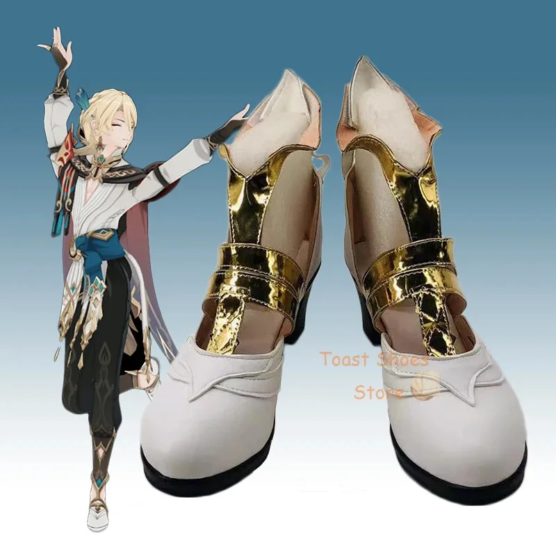 게임 Genshinimpact Kaveh 코스프레 하이힐 신발 콘 할로윈 코스프레 의상 소품 섹시한 스타일 신발