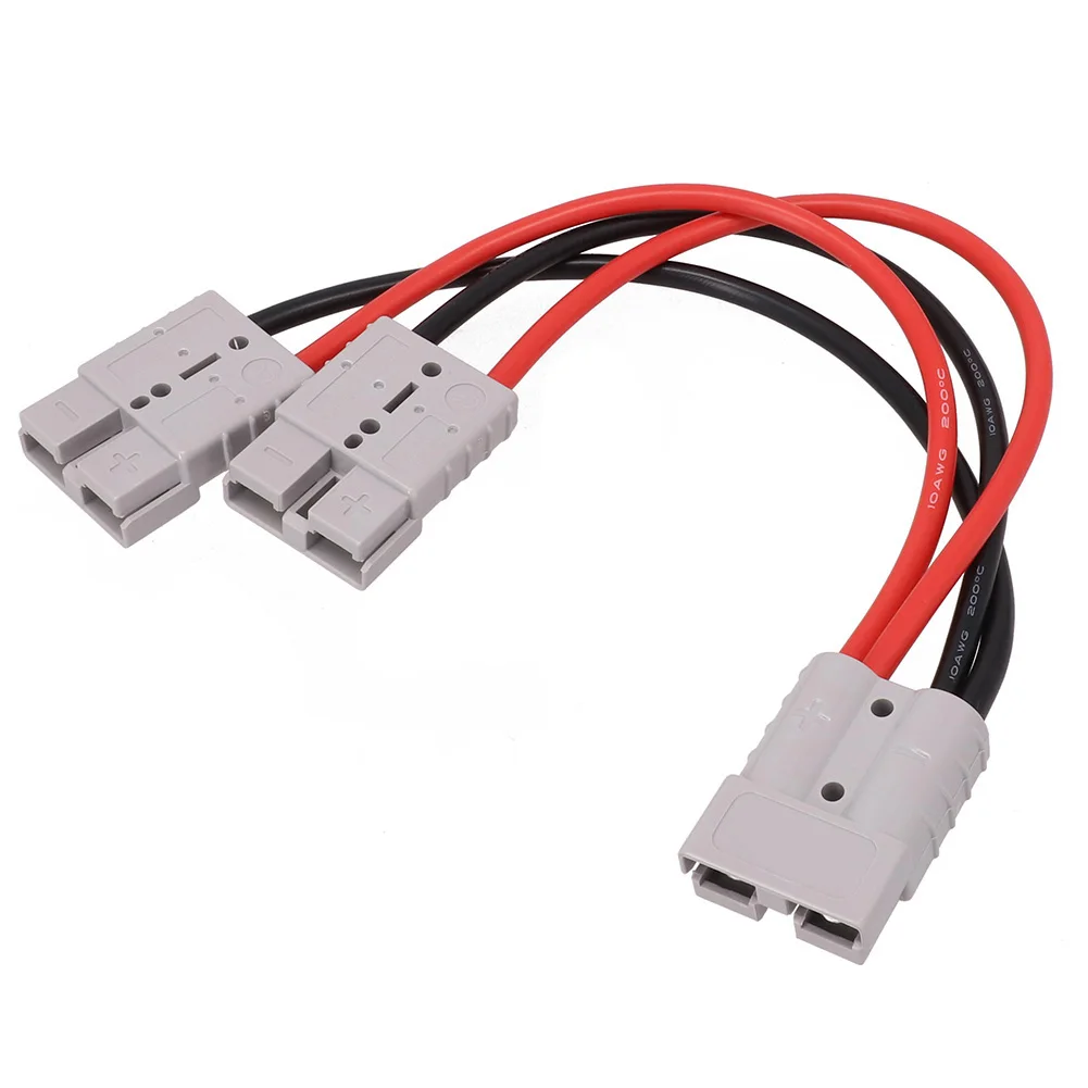 1PCS 120A 600V FOR Anderson Plug Connector To Dual Y Adapter 6AWG Car Cable Power Connection 4-6AWG 30cm 50cm Length Electrical