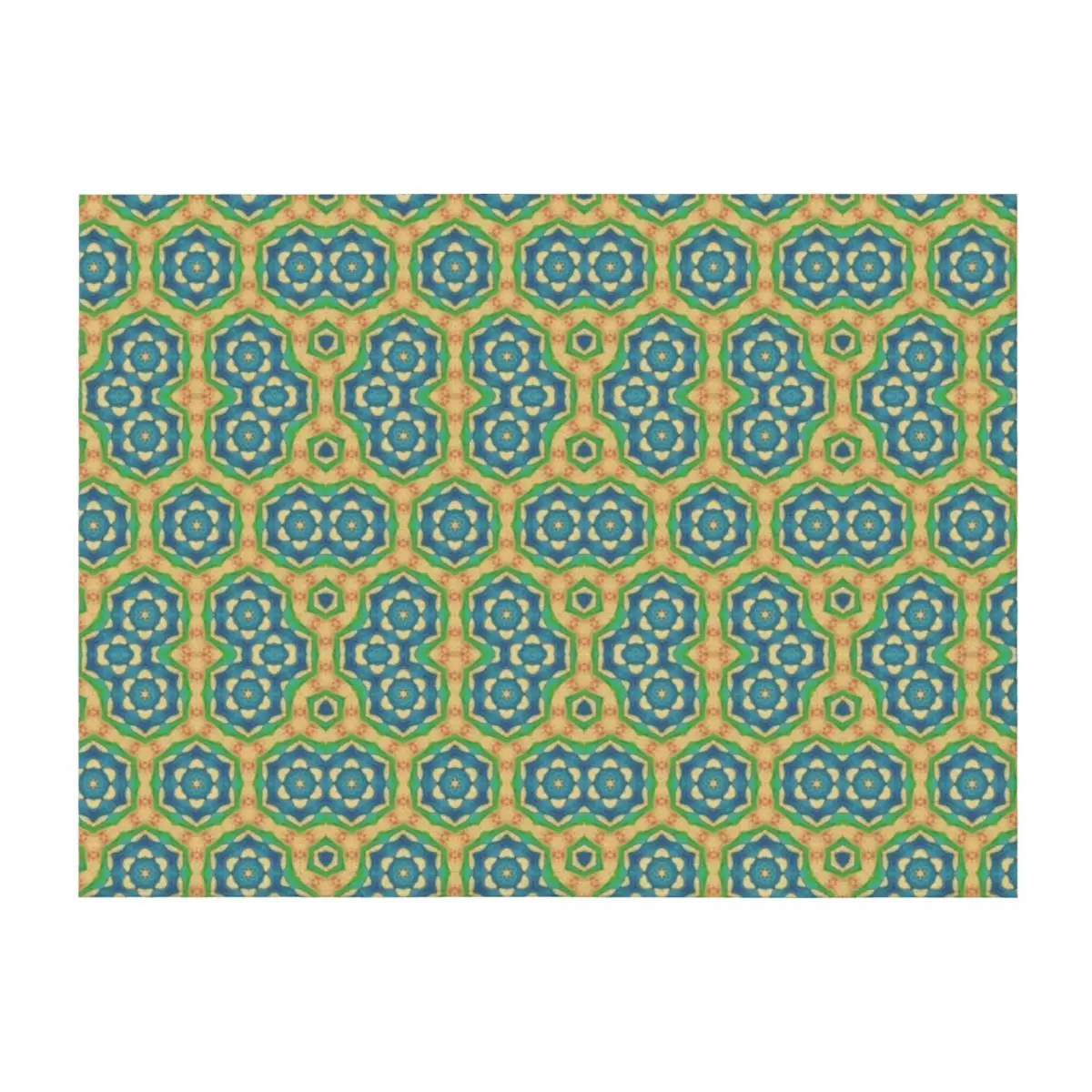 

Summer cabana middle eastern tile Throw Blanket Luxury St For Sofa Thin for winter Plush Blankets