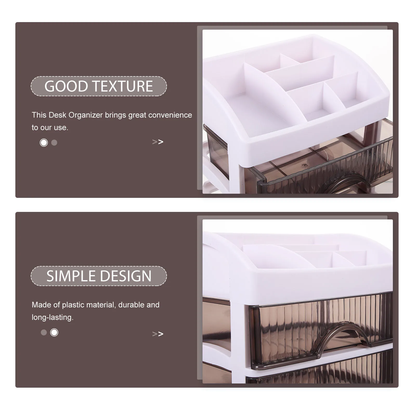 

Drawer Style Desk Organizer Transparent Multi-Layer Plastic Storage For Stationery Files Documents Desktop Shelf Bin