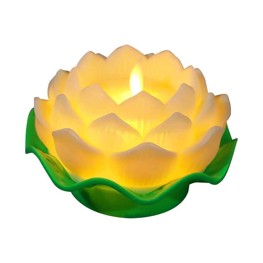 Lotus Flower Night Light Battery Operated Buddha Table Lamps Romantic Lotus Creative LED Electronic 