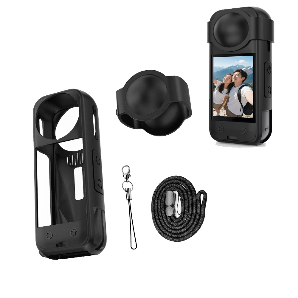 

Lens Cap + Silicone Case for Insta360 X5, Lens Protector Cover & for Insta 360 Camera Body Protection Case (Accessories Set)
