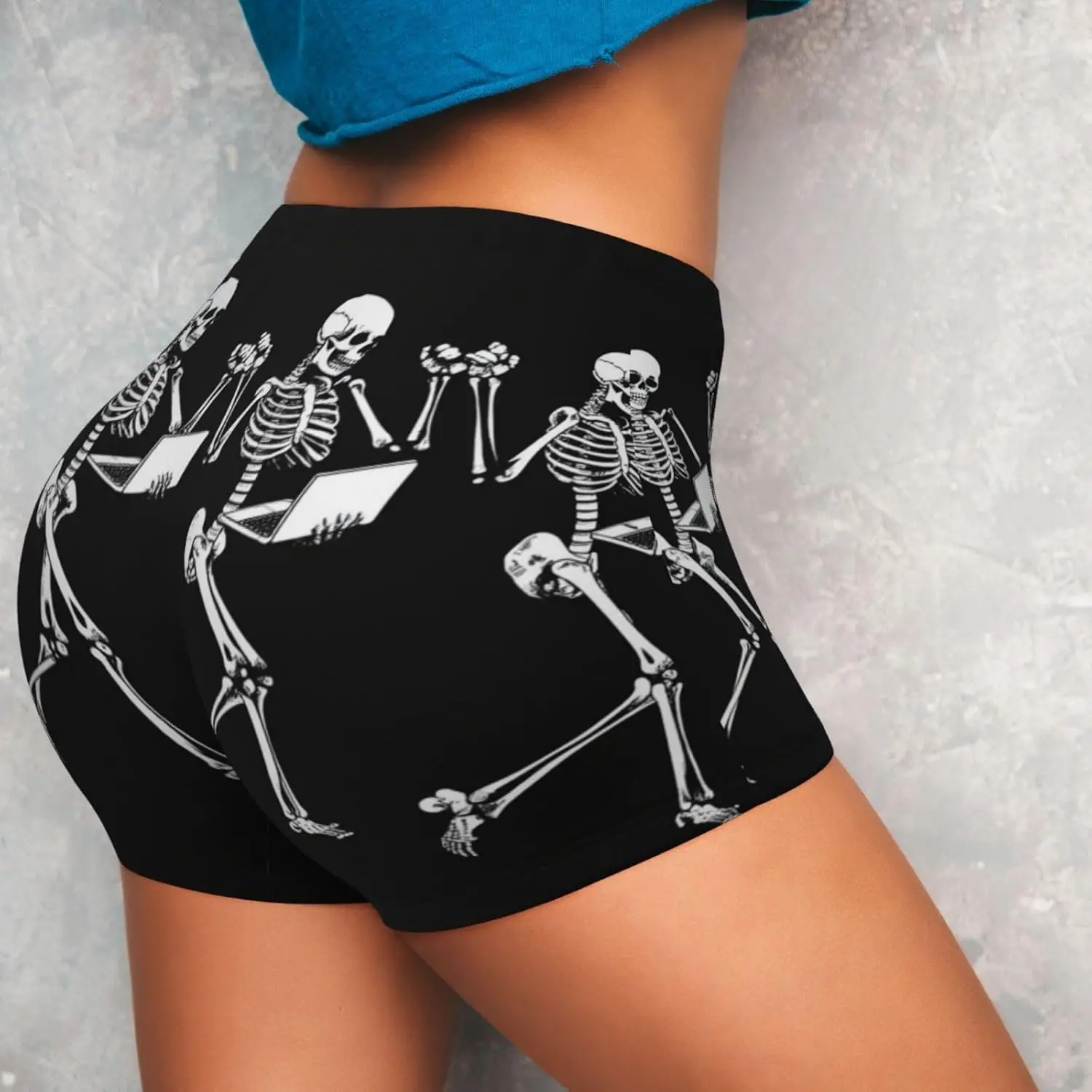 Pantalones cortos de gimnasio a prueba de sentadillas para mujer y niña, pantalones cortos deportivos para entrenamiento, Yoga, para correr, senderismo, pantalones cortos de gimnasio para motorista