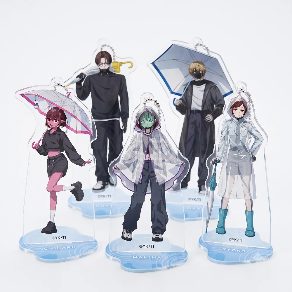 1Pc/5pcs Anime Milky Subway Acrylic Figure Stand Keychain Makina Kyoko Kurt Bag Hanging Ornament Fans Gift
