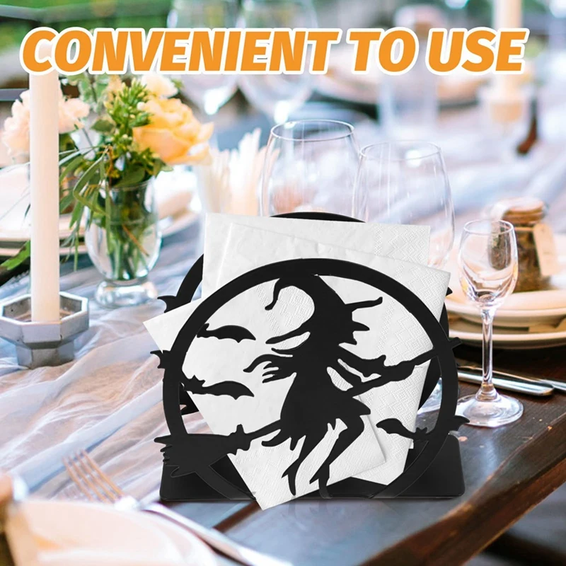 Halloween Napkin Storage Rack, Witch Desktop Napkin Storage Box Dining Table