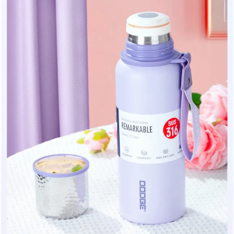 New 500ML 750ML Dodge Wanran Portable Thermos Cup with Small Lid Long-Lasting Portable Cup Small Water Cup High-End Cup