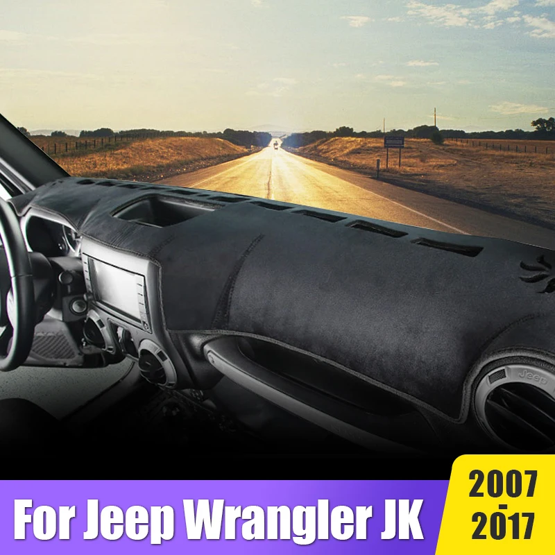 Car Accessories For Jeep Wrangler JK 2007 2008 2009 2010 2011 2012 2013 2014 2015 2016 2017 Dashboard Cover Anti-UV Non-Slip Mat