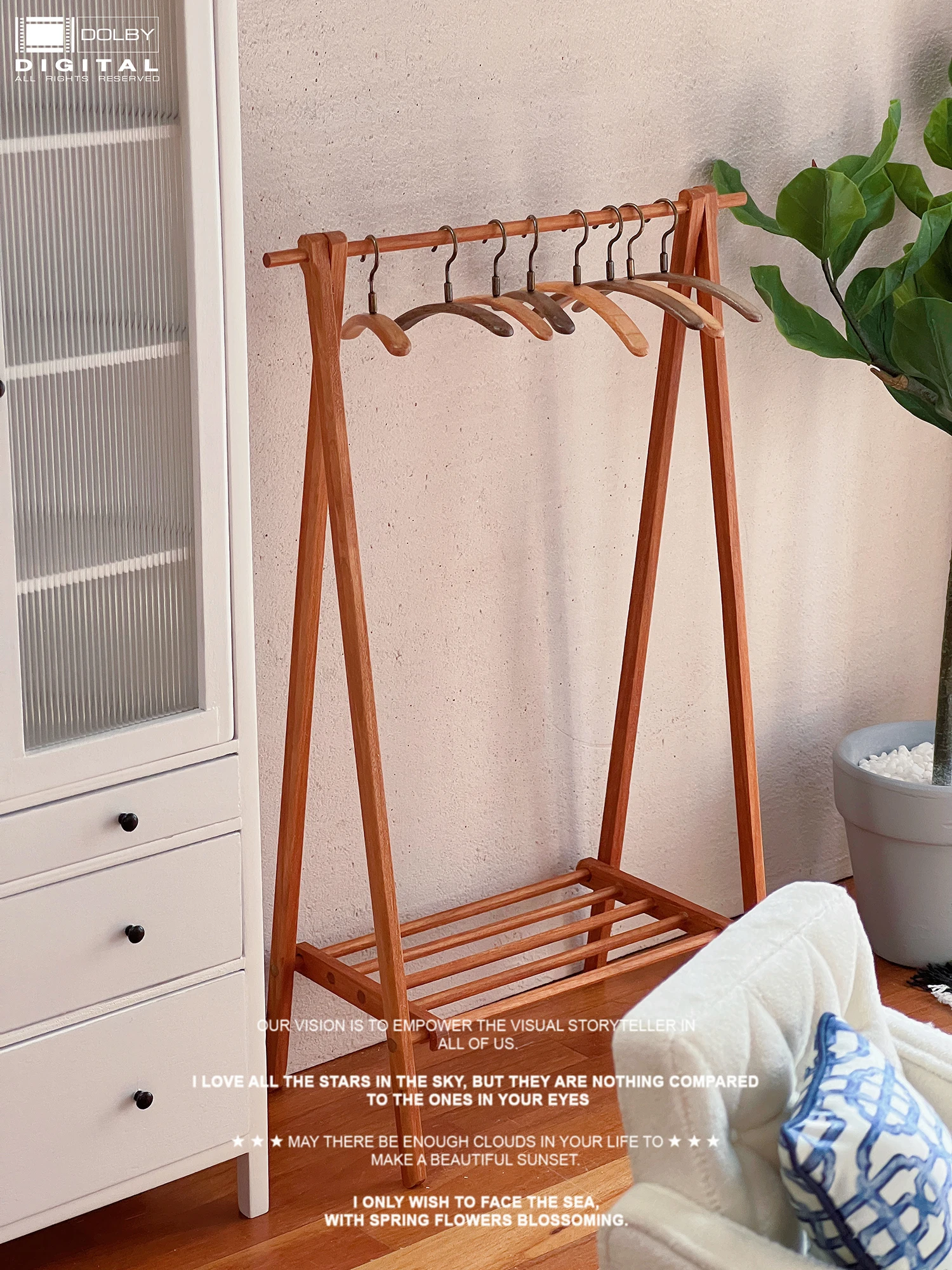 1/6 poppenhuis model meubelaccessoires minimodel Massief houten meubelen miniatuur kleerhanger