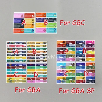 1set Vervanging Voor Gameboy Advance GBA Label Sticker Voor GBC GBA SP Game Console Terug Sticker