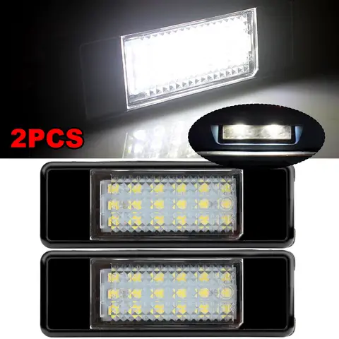 1/2PCS Car LED License Number Plate Light For Peugeot 207 RCZ 307 308 406 407 508 4008 5008 Expert For Citroen C2 C3 C4 C5 C6 C8