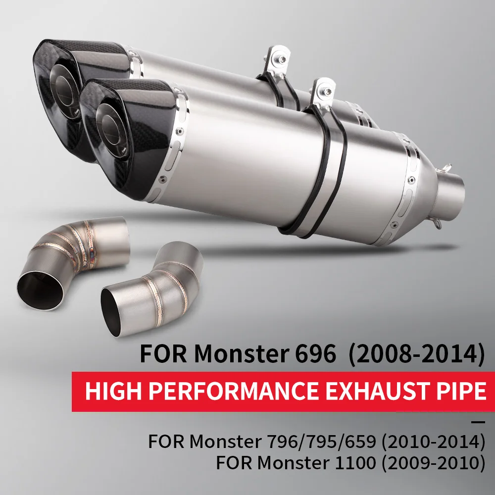 

Suitable for Monster796/795/659 (2010-2014) Suitable for Monster1100 (2009-2010) High-performance exhaust system set