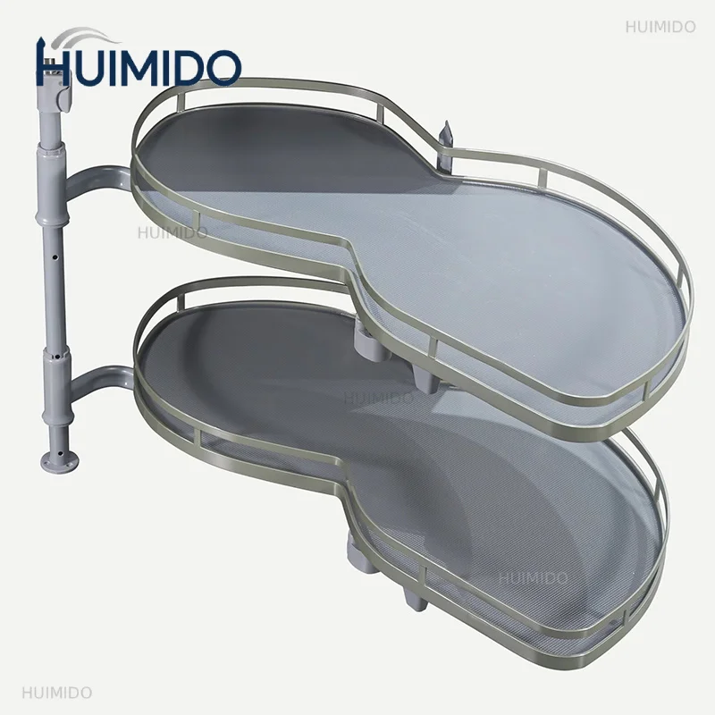 Rotating Kitchen Cabinet Blind Corner Pull Out Storage Basket Swing Trays Kitchen Magic Corner