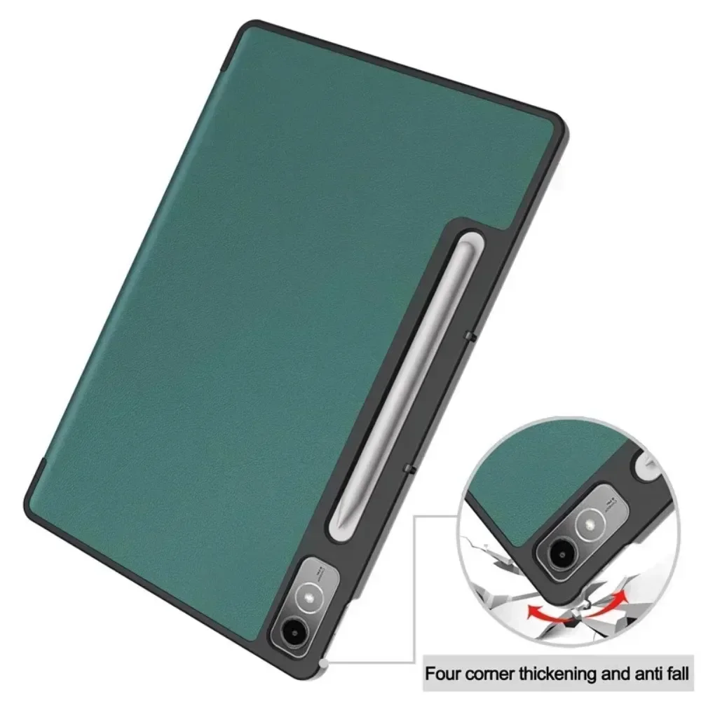 Voor Lenovo Xiaoxin Pad Pro 12.7 inch 2023 TB-370FU Tri-Folding Stand Smart Tablet Case Voor Lenovo Tab P12 Case 12 7 Cover funda