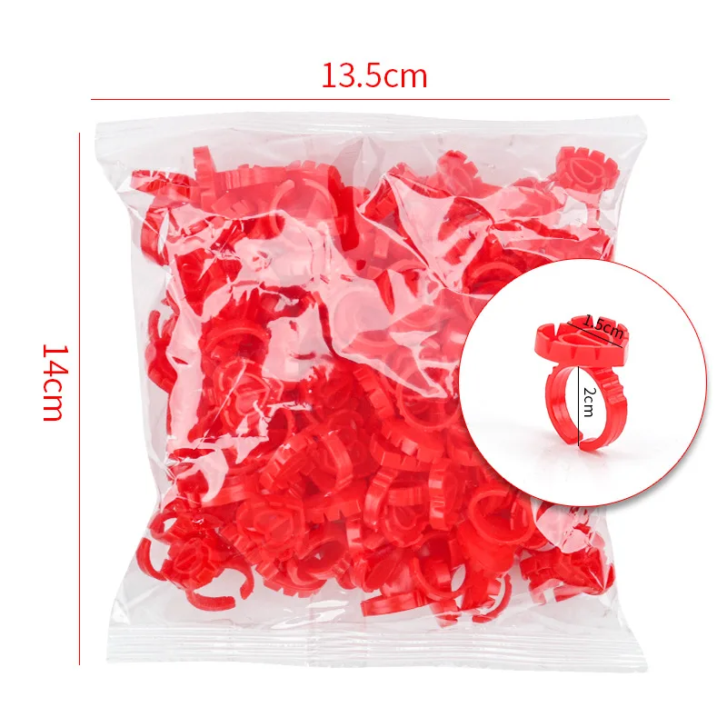 50pcs Disposable Eyelash Glue Ring Cup Lash Extension Adhesive Tray Bloom Cups False Eyelashes Lifting Glue Palette Makeup Tools